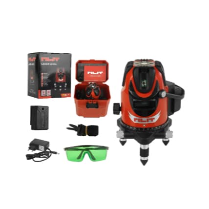 Rilit Nível Laser 5linhas Verde Profissional Bateria Maleta