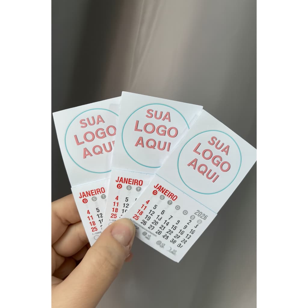 Lembrancinhas de Mini Calendário com Íma Personalizado 2026 Tam 5x10