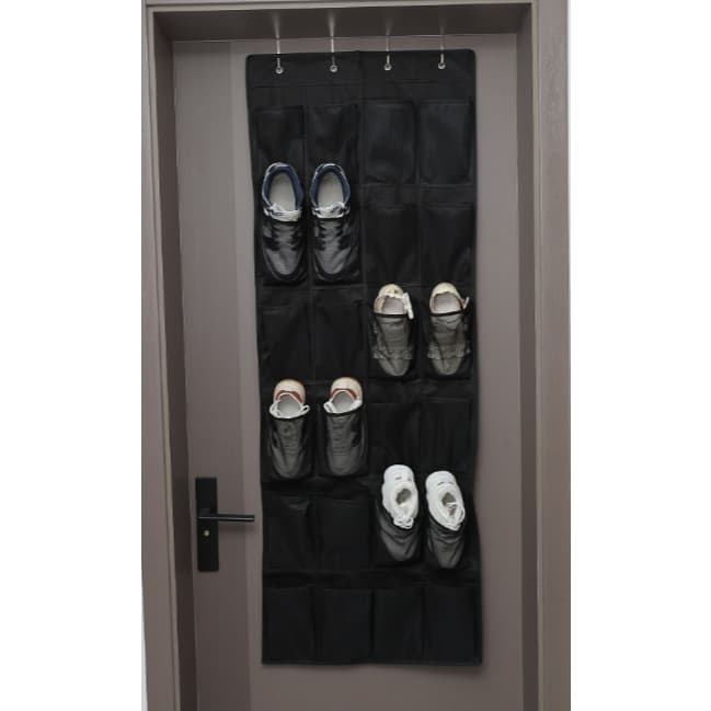 Sapateira 24 Divisória Vertical Suspensa na Porta Organizador Multiuso para Chinelos,Tênis e Sapatos