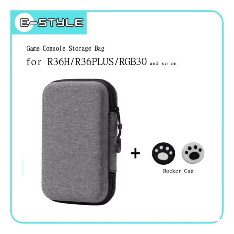 Kit Proteção R36H R36 Plus RGB30 | Case Rígida + 01 Par de grips (cor sortida) | Acessórios Console Retro Portátil