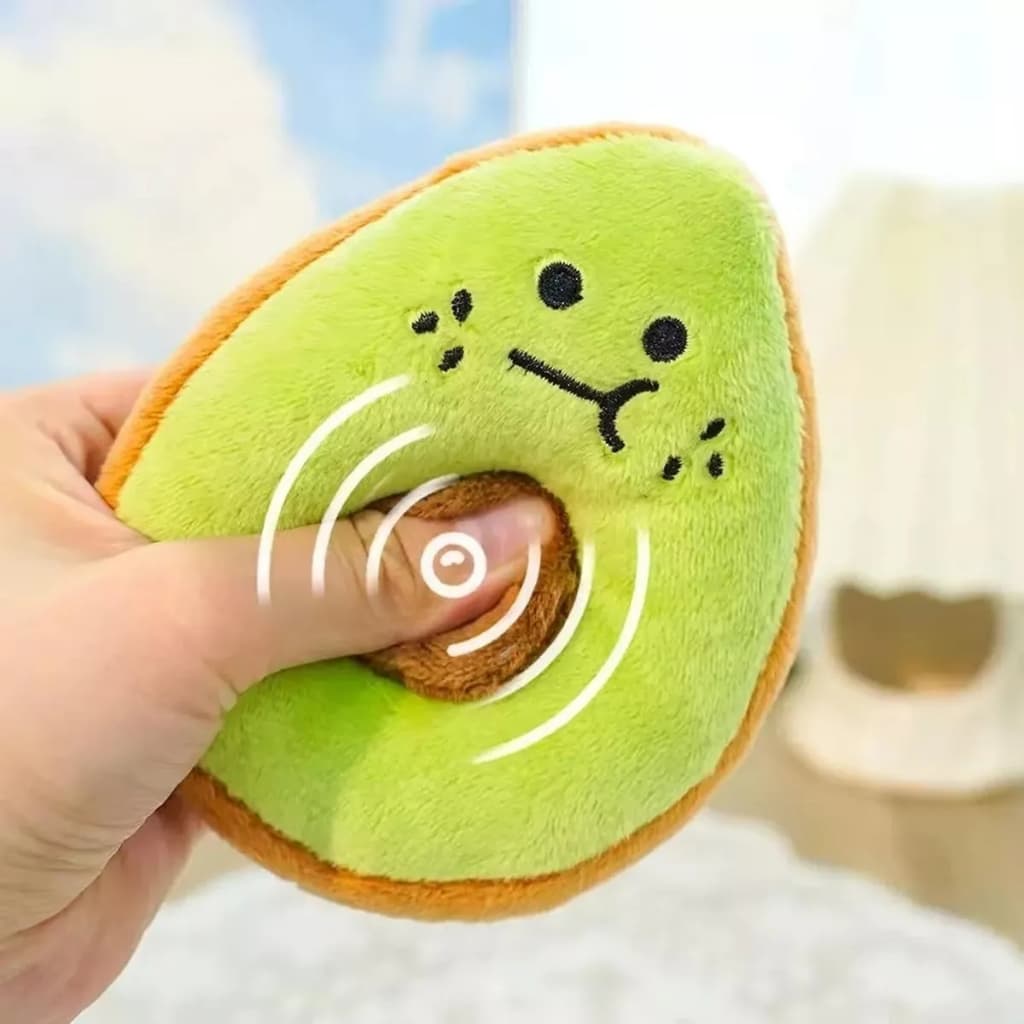 Avocado Brinquedo de Pelúcia Com Som Squeaky Diversão e Estímulo para seu pet Cães E Gatos KIT 02UN.