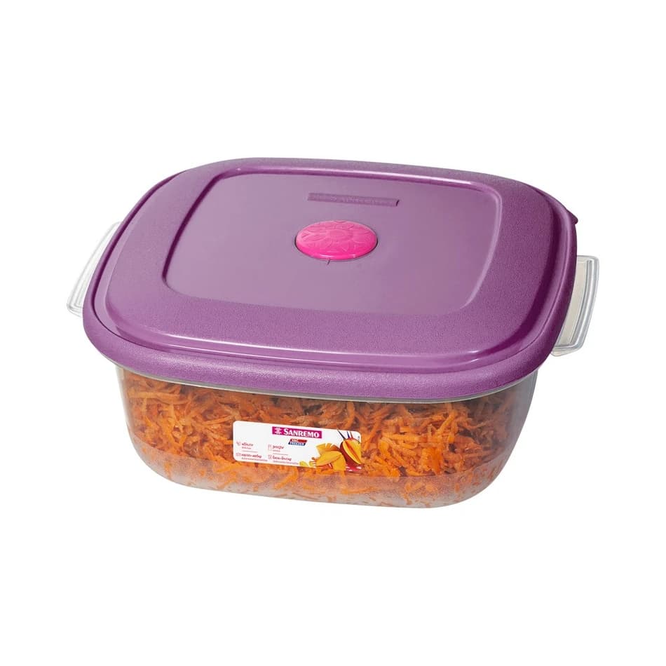 Pote 1,3L Vac Freezer Hermético Quadrado Plástico  Sanremo