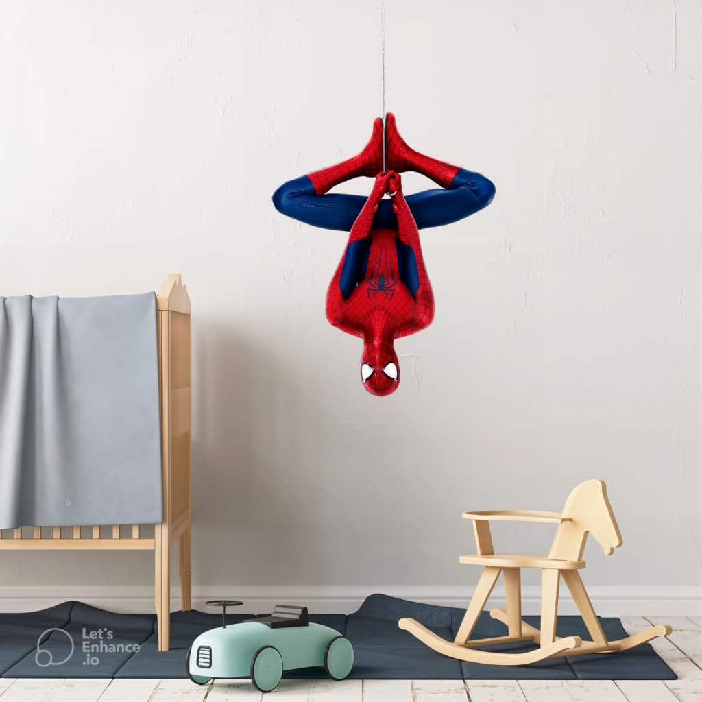 Adesivo Homem Aranha de Parede Herói Pendurado – Decoração Infantil, Lavável e Fácil de Aplicar