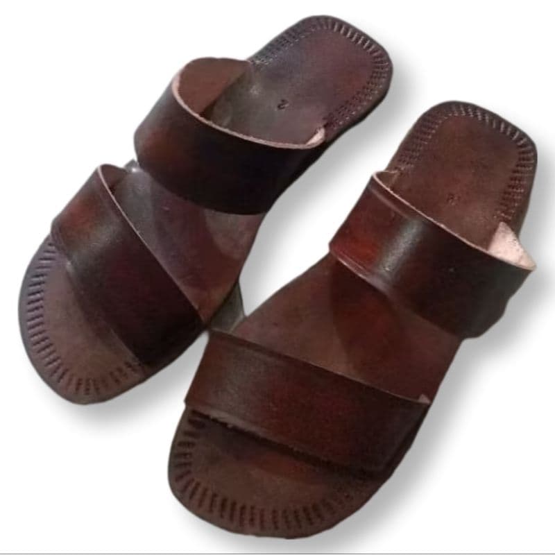 Chinelo Sandália Percata franciscana masculino feminino Couro tradicional Nordestina Couro