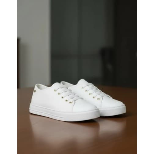 Tênis Feminino Pingente Coração Casual Confortável Branco