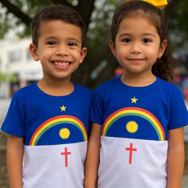 T-shirt infantil algodão blusa bandeira de Pernambuco unissex criança menino e menina