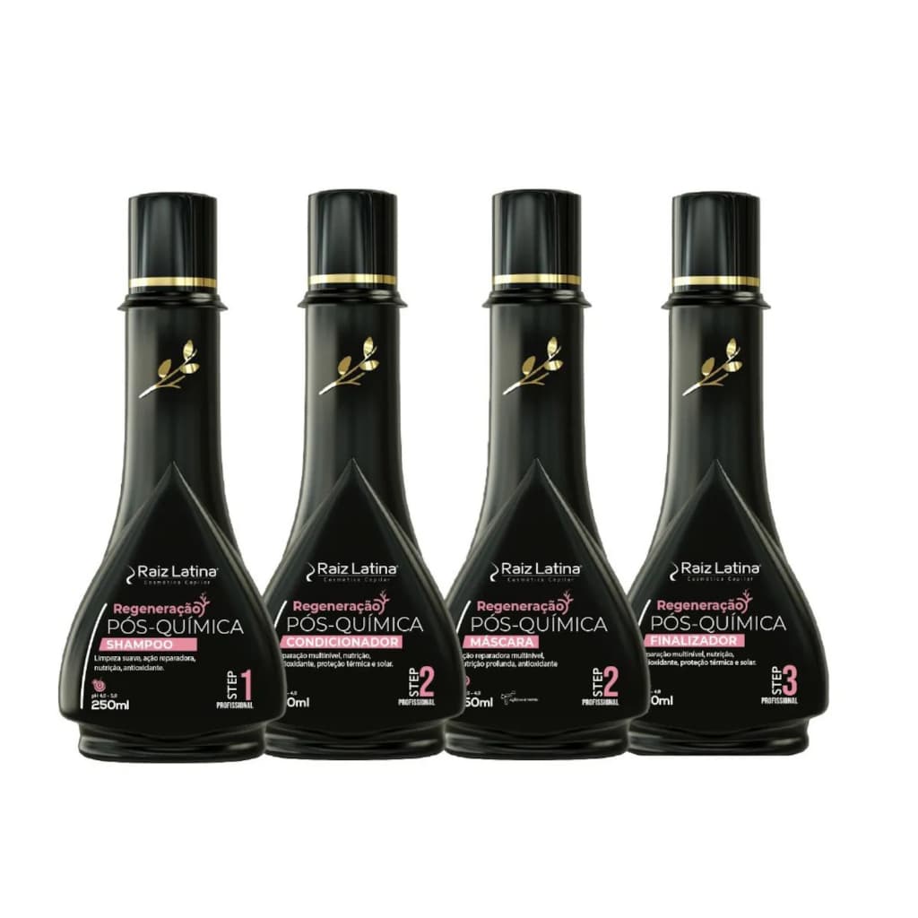 Kit Raiz Latina Regeneração Pós-Química Home Care 250ml – Restaura e Fortalece os Fios