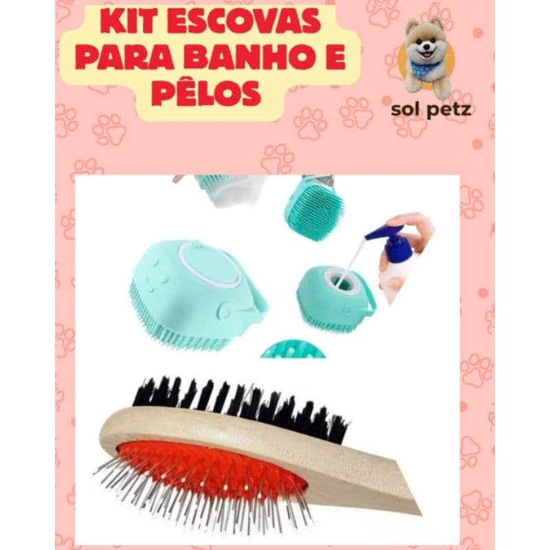 ESCOVA DE BANHO E DE PÊLOS