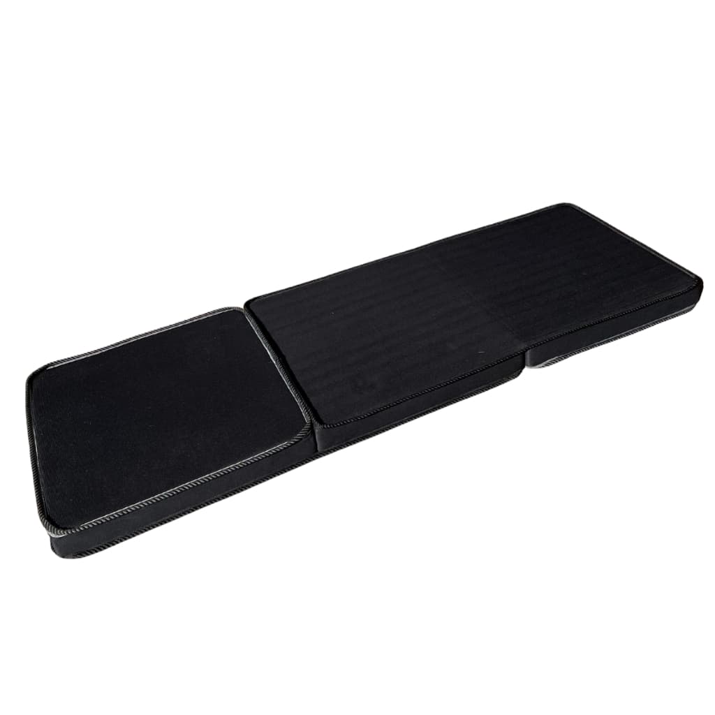Colchão Solteiro Dobrável D28 – Compacto, Confortável  3 em 1 Compacto Camping Leve Tecido Preto.