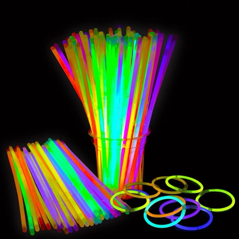Kit Com 50 ou Kit com 100 Pulseiras Neon Fluorescente Festa Balada