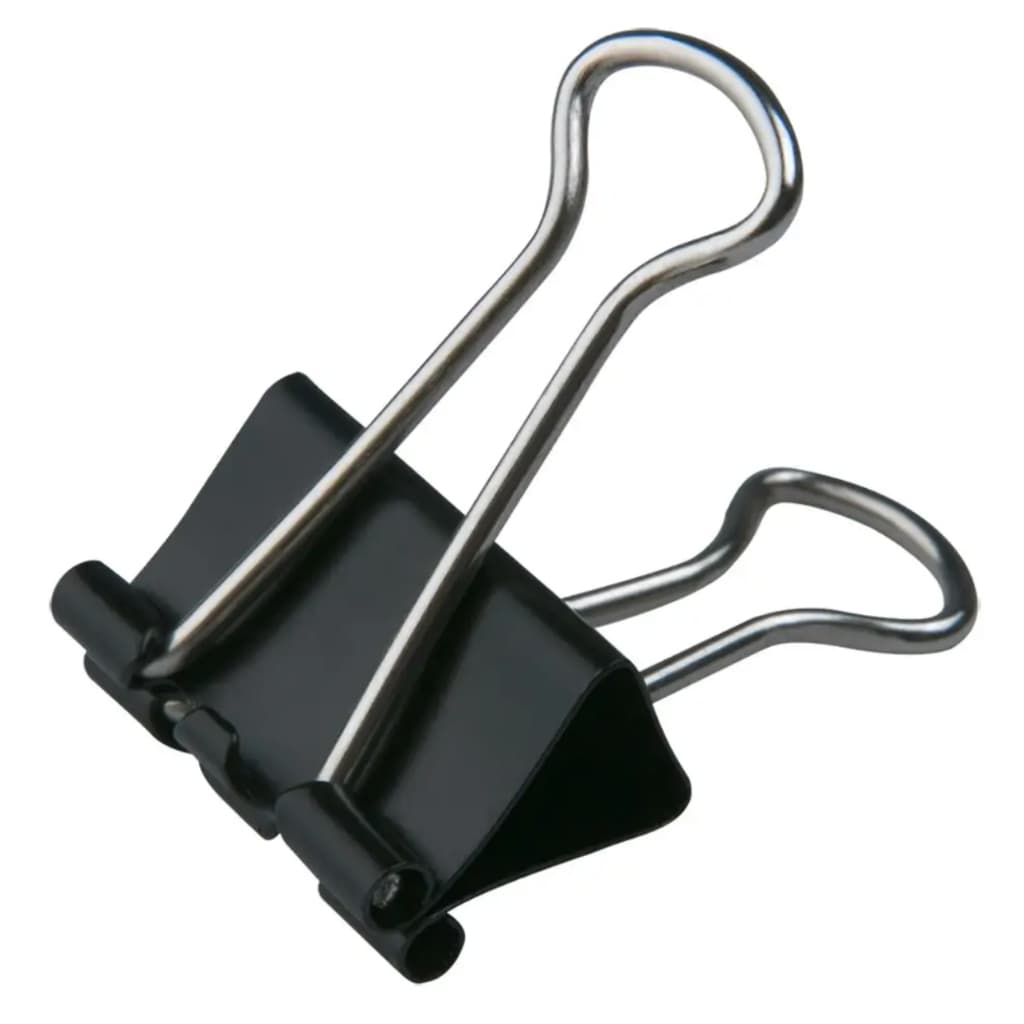 Prendedor de Papel Preto 19mm Pote Com 40 unidades Bazze