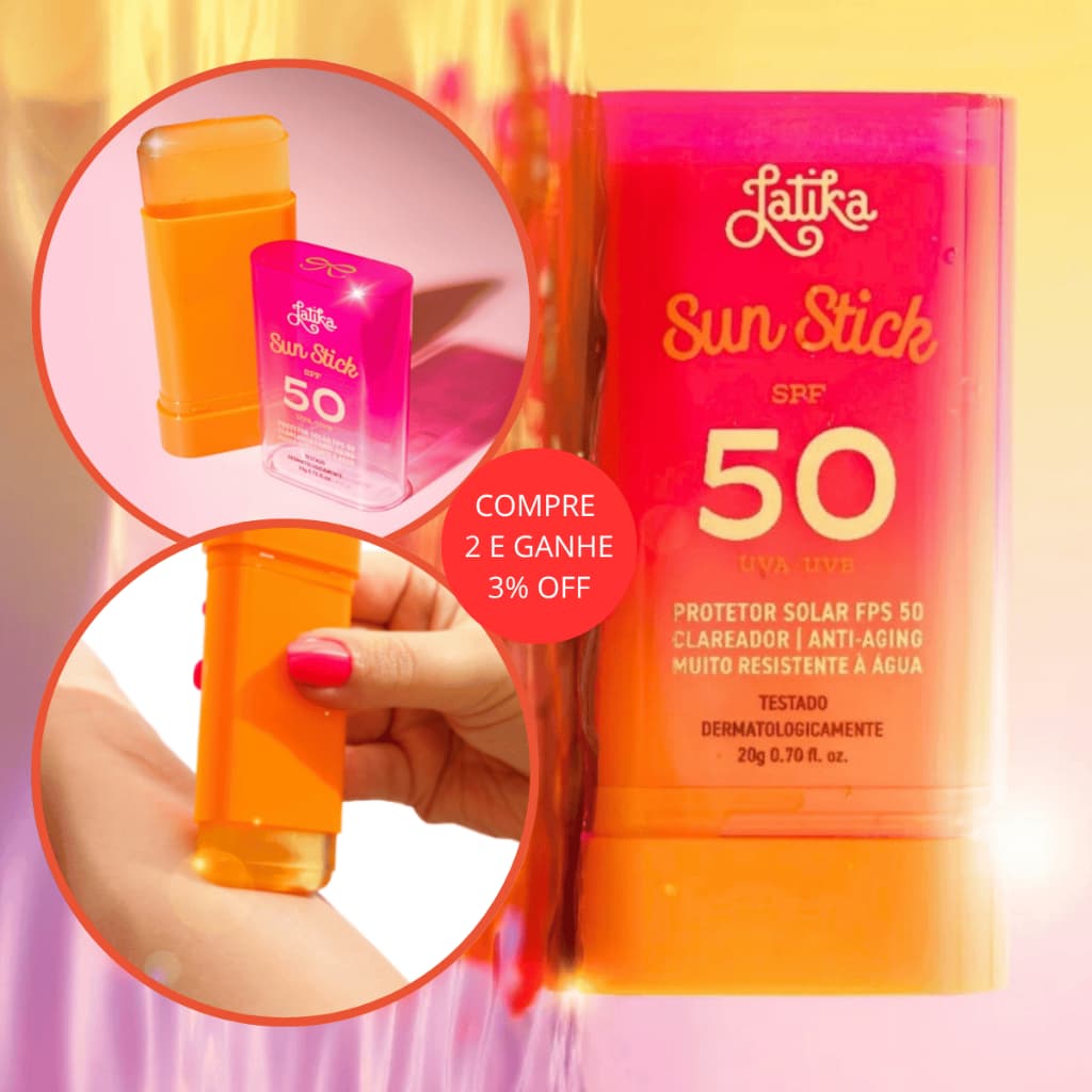 Protetor Solar em Bastão Latika SPF 50 Clareador