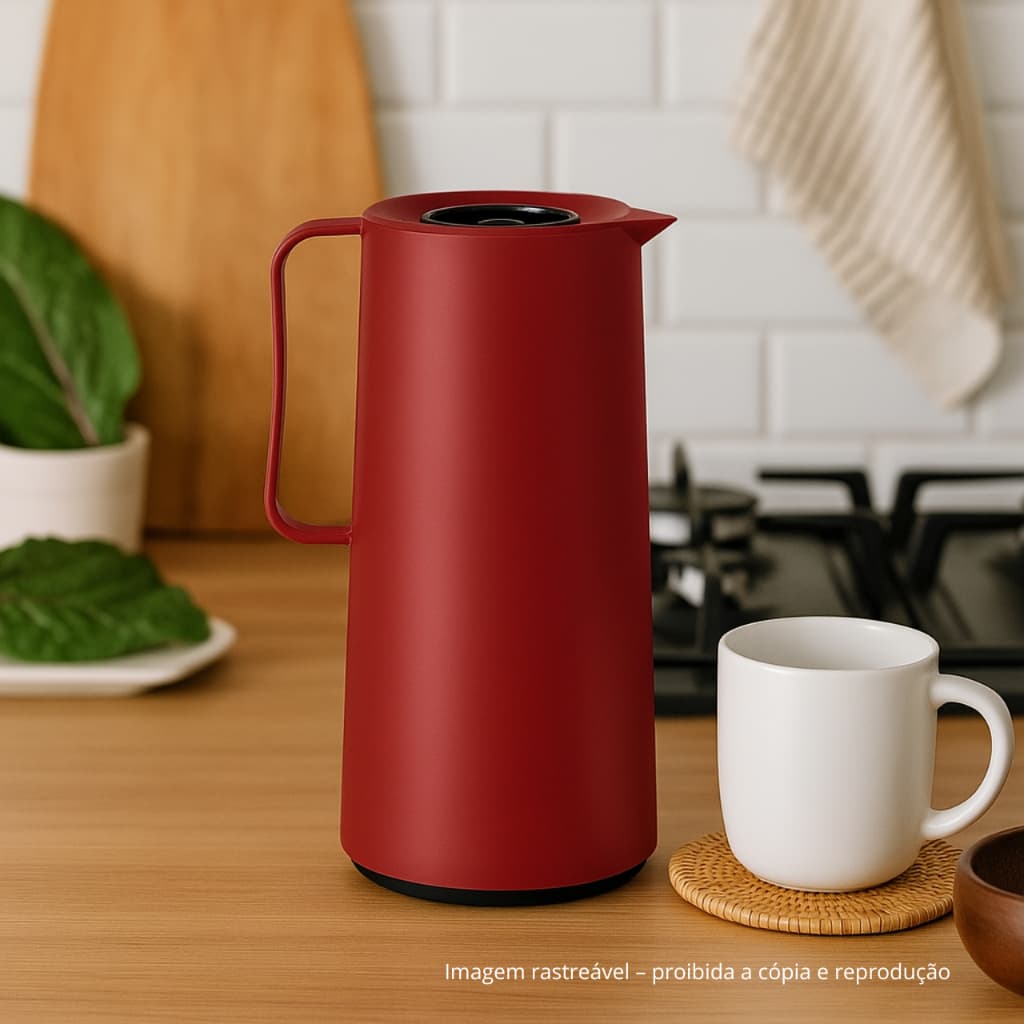 Bule Térmico Café Chá 1 litro MOR com Ampola de Vidro Até 6h Bebida Quente