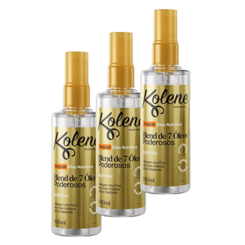 Kit Kolene Óleo Nutritivo Original Blend 7 Óleos 100ml