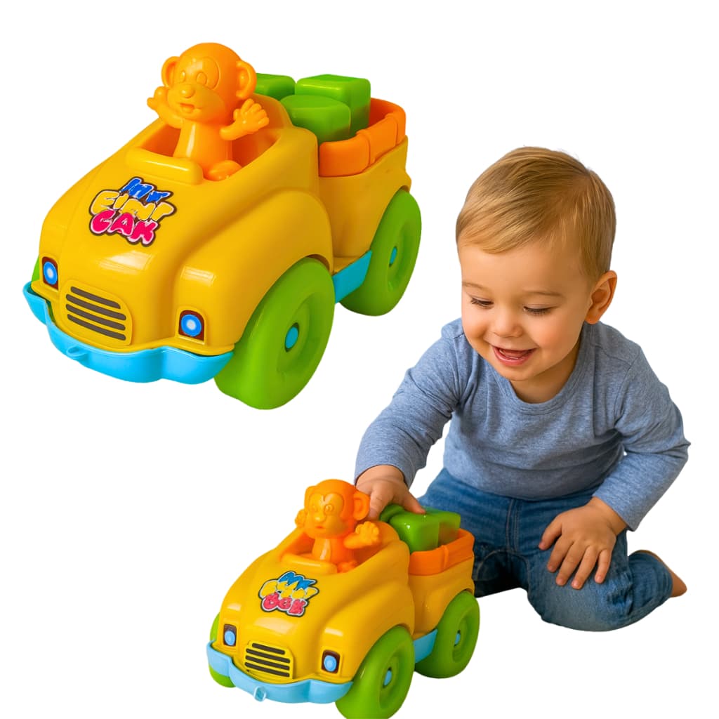 Brinquedo Educativo Carrinho Baby Com Encaixes My First Car Interativo Colorido Didatico Brinquedos