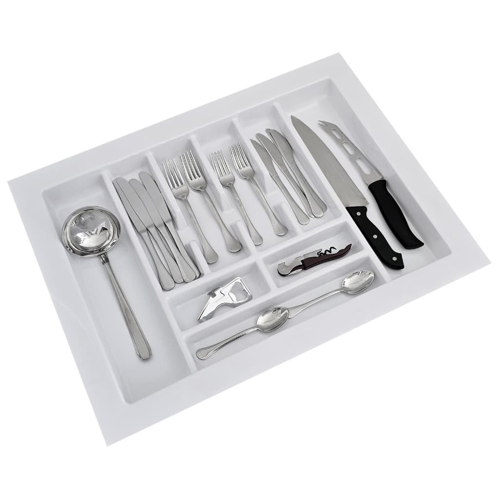 Organizador De Gavetas Divisórias Para Talher Dt 101 branco