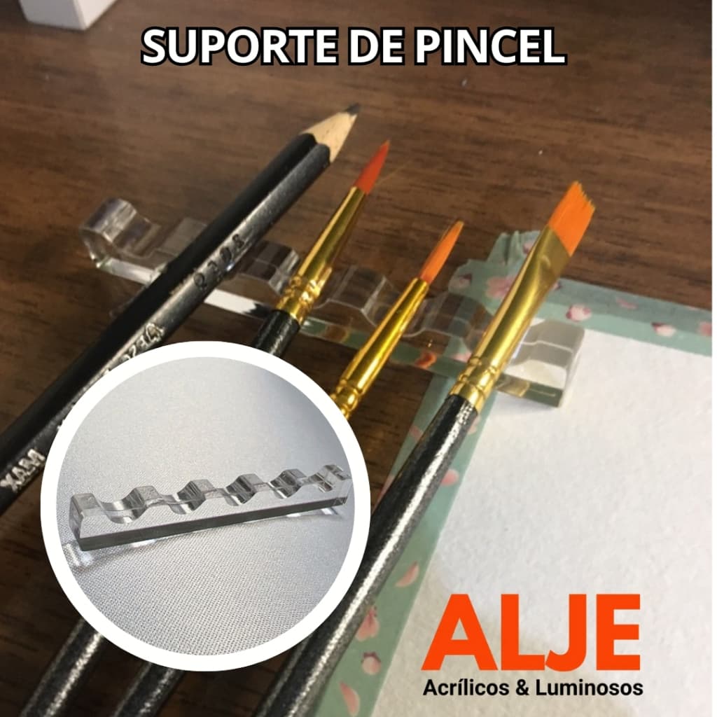 Suporte para Pincel Porta Pinceis Maquiagem Unhas Sobrancelhas