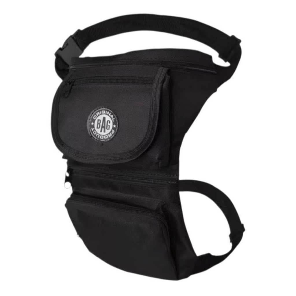 Pochete De Perna Cartucheira Motoboy Unissex Pesca Camping Bag Lateral Street Tática Doleira Cintura
