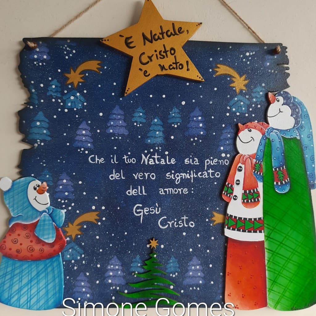 Placa de porta de Natal, Placa de porta em italiano