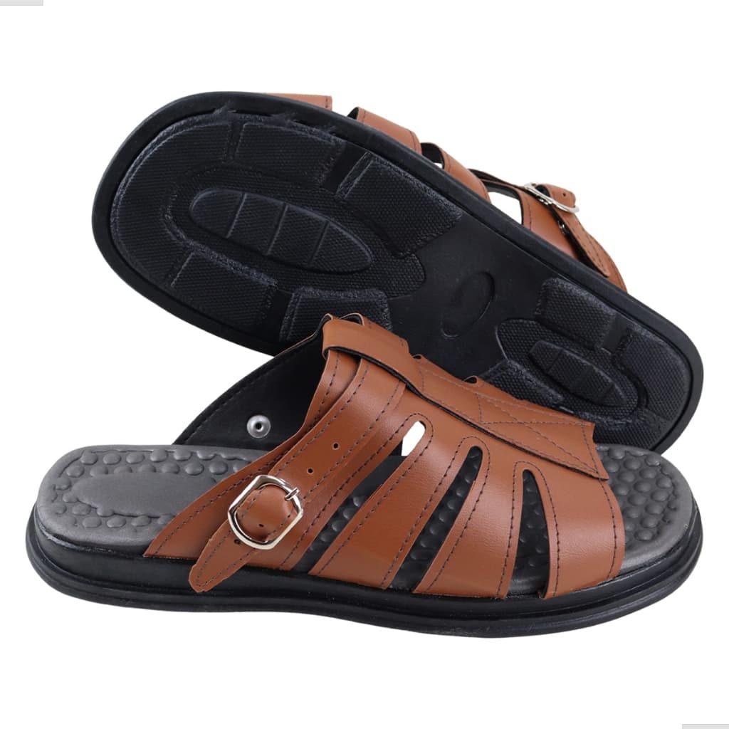 Sandália Franciscana Masculina Anatomica Em Couro Chinelo Casual Homens