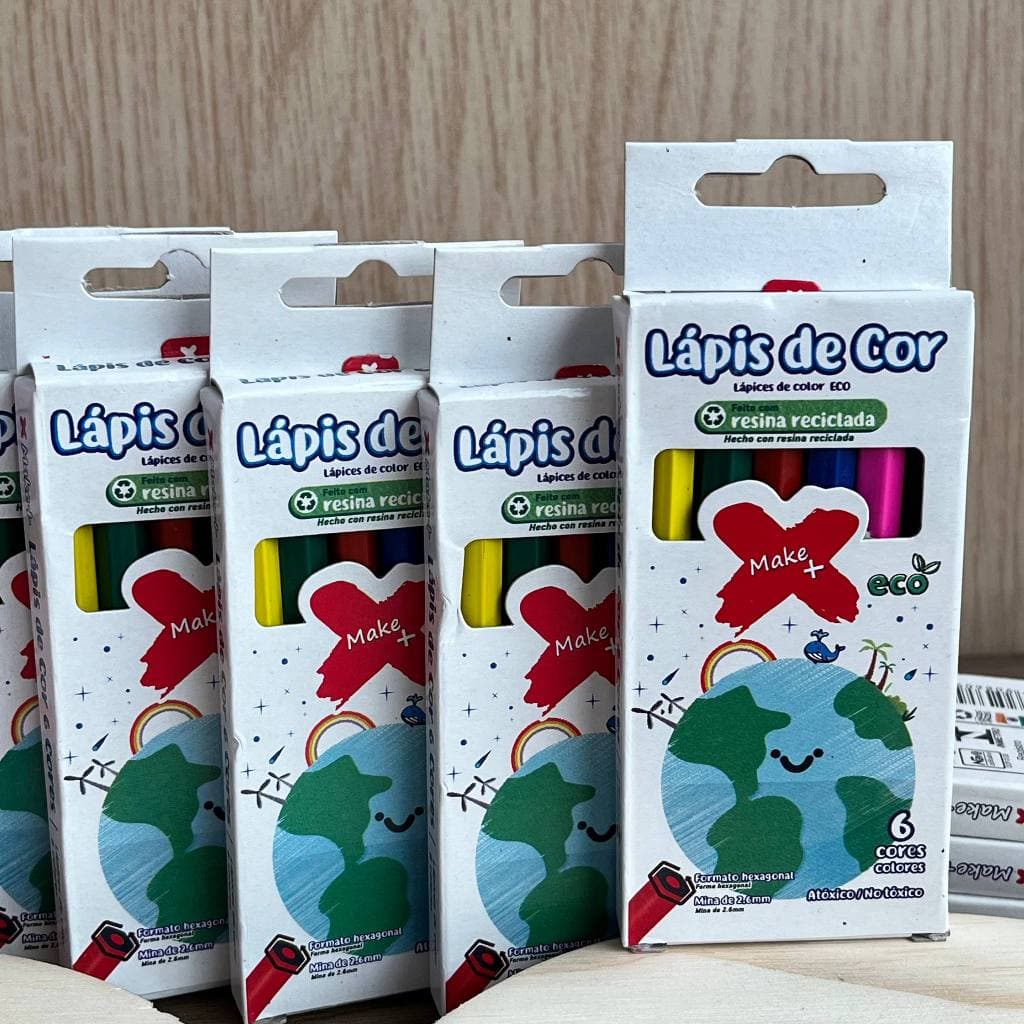 Lápis De Cor  Curto ECO 10 Caixnhas 6 CORES Sort. Gatte Kids