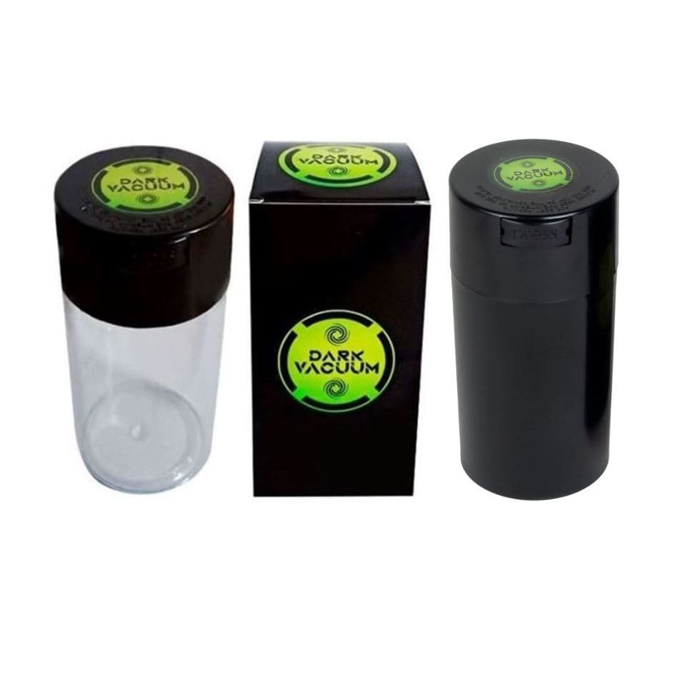 Pote Dark Vacuum 1350ml a Vácuo - Vedação Antiodor, Conserva Aroma, Hermético para conservação