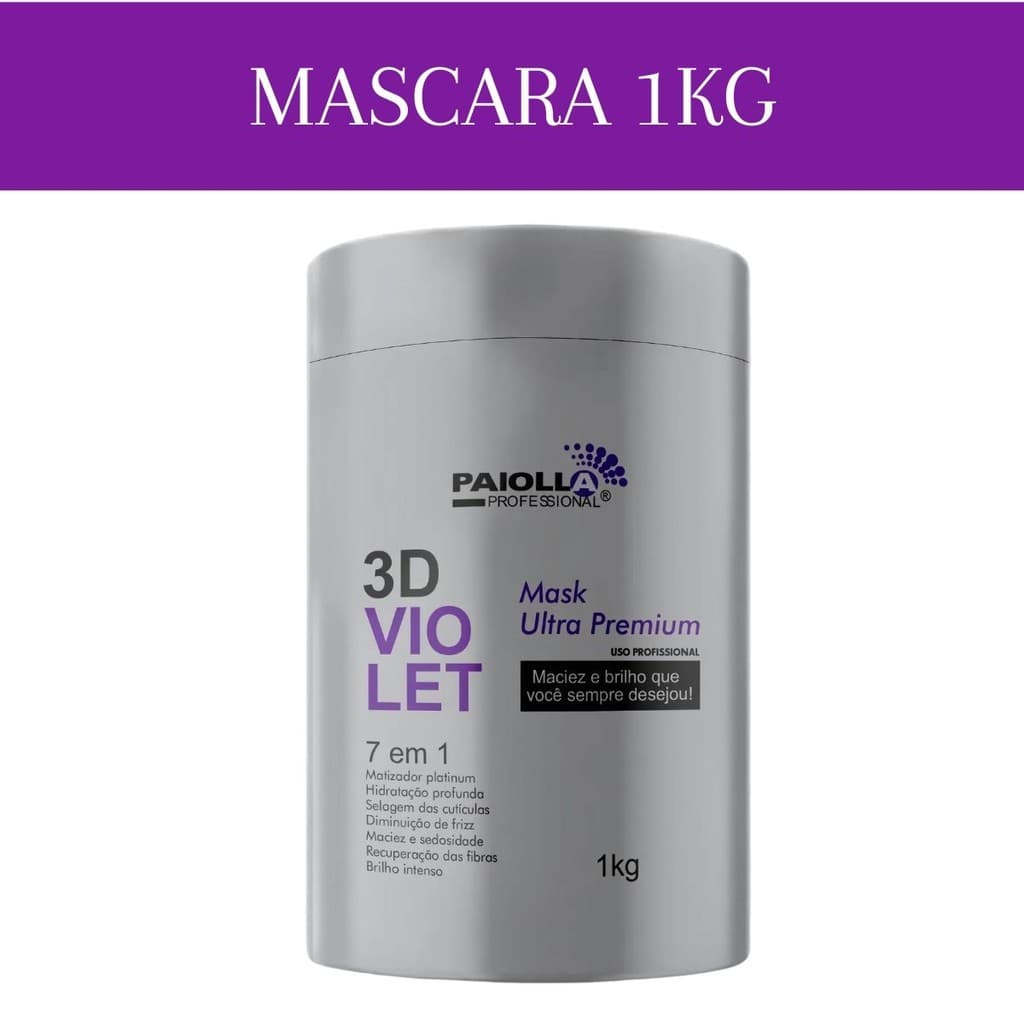 Paiolla B-tox Violeta 3D (7 Em 1) Mask Ultra Premium - 1kg