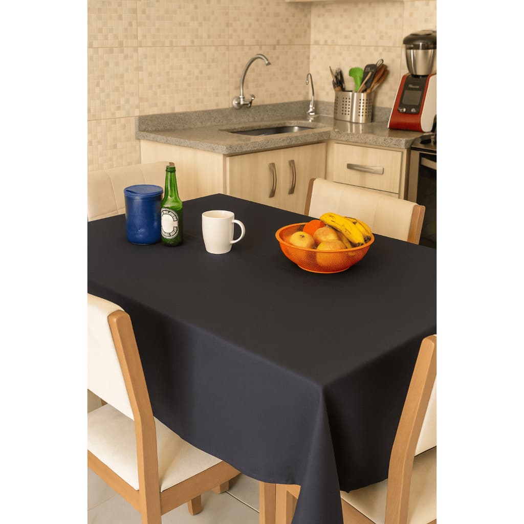 01 Toalha de Mesa Quadrada 1,50mx1,50m/Oxford Acabamento Bainha/Toalha para mesa com 4 cadeiras