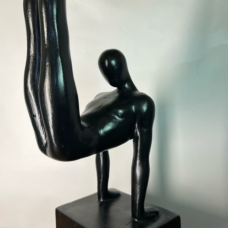 Estátua GINASTA - Decoração Ginastica Masculino Movimento Moderno Minimalista Gesso Dança Olimpíadas