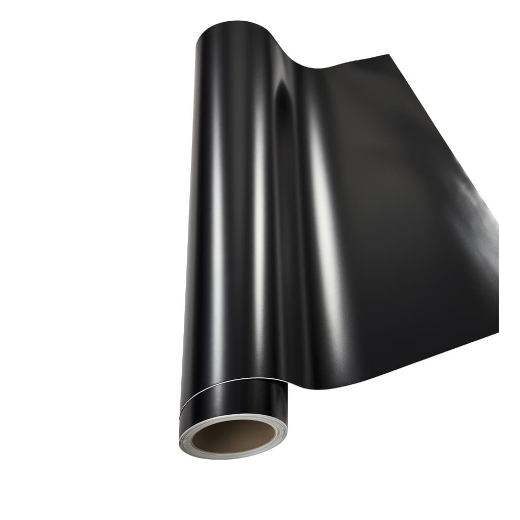 60cm x 5m Papel Adesivo Vinil Preto Brilho para envelopamento