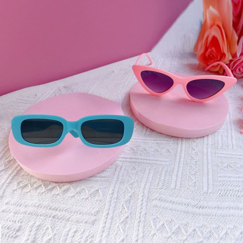 Lembrancinha Barb Kit Óculos Infantil Menino Azul Óculos Menina Rosa