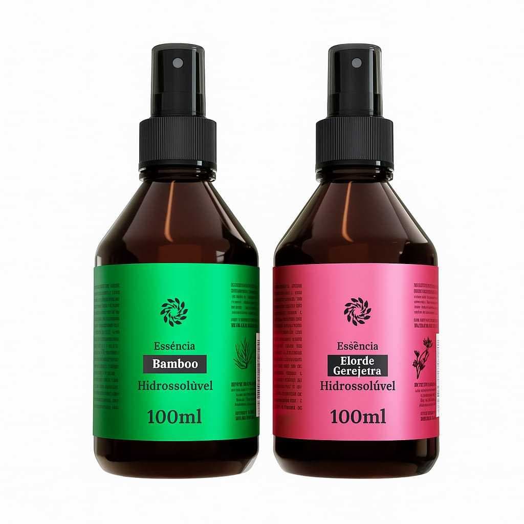 KIT 2 AGUA PERFUMADA FLOR DE CEREJEIRA E BAMBOO 100ML COM VALVULA SPRAY
