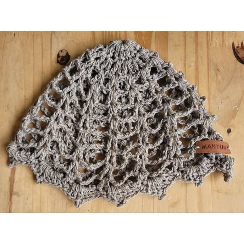 Casquete de crochê Headpiece Head piece Touca de Crochet