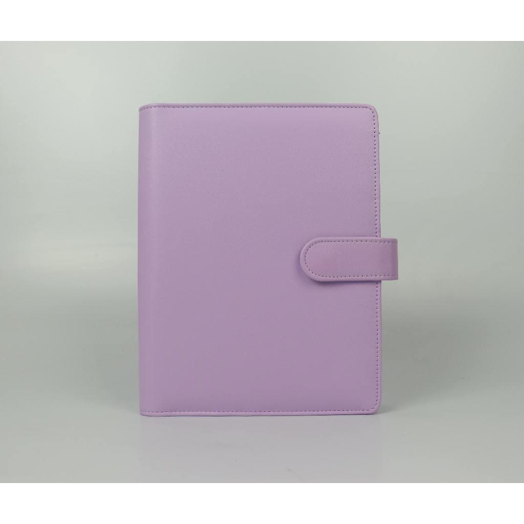 Caderno /Case A5 com álbum plastico de 4 bolsinhos--Cor Lila (sem argola)