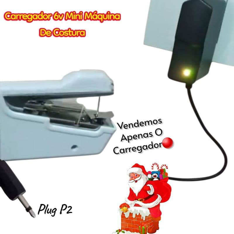 Carregador Para Máquina De Costura Portátil 6v Plug P2 Bivolt