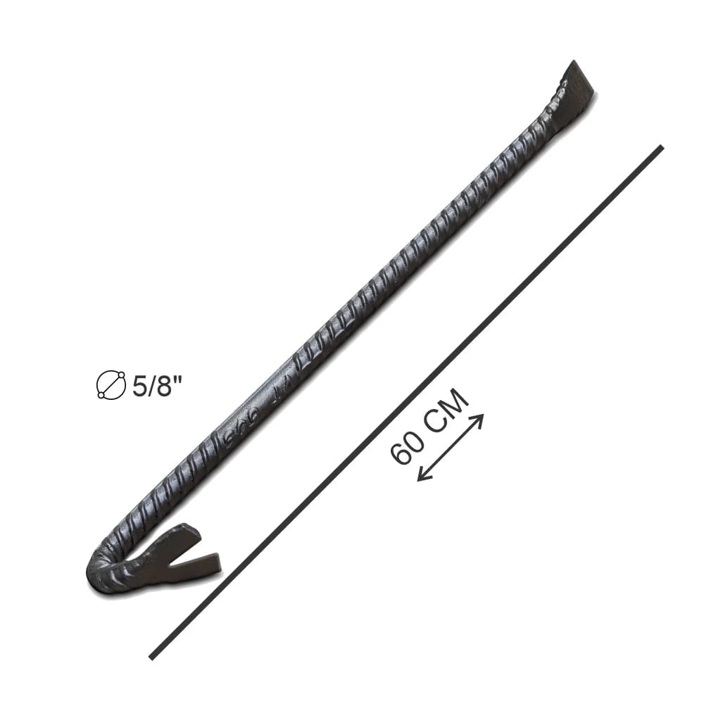 Ferramenta Pé de Cabra 60 cm (5/8″) – Alavanca de Aço para Construção