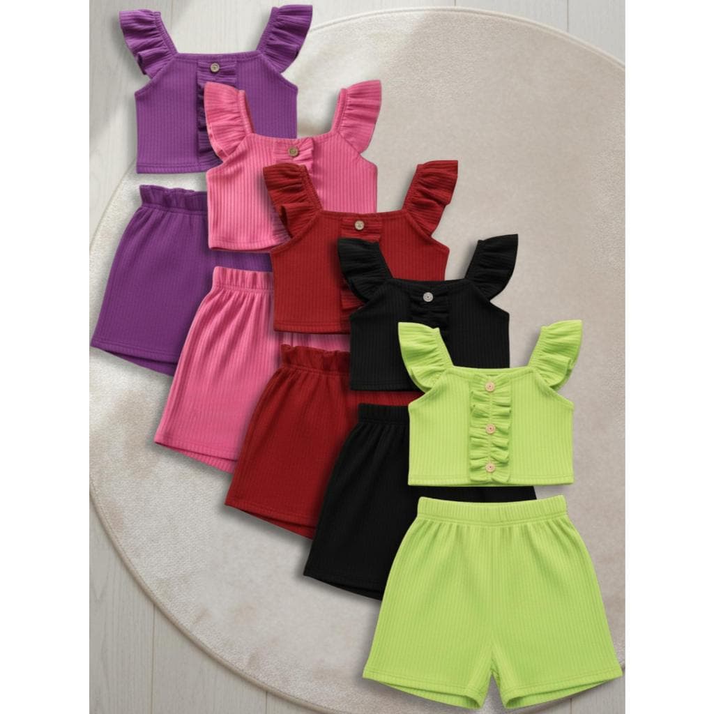 Quite 4 Conjunto Infantil Canelado Menina Varias Cores 2 ao 8 Promoção
