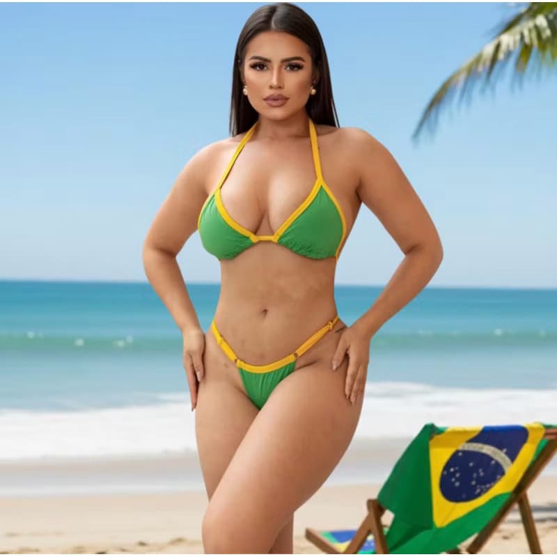 Biquíni Marquinha Fita Verão Bicolor