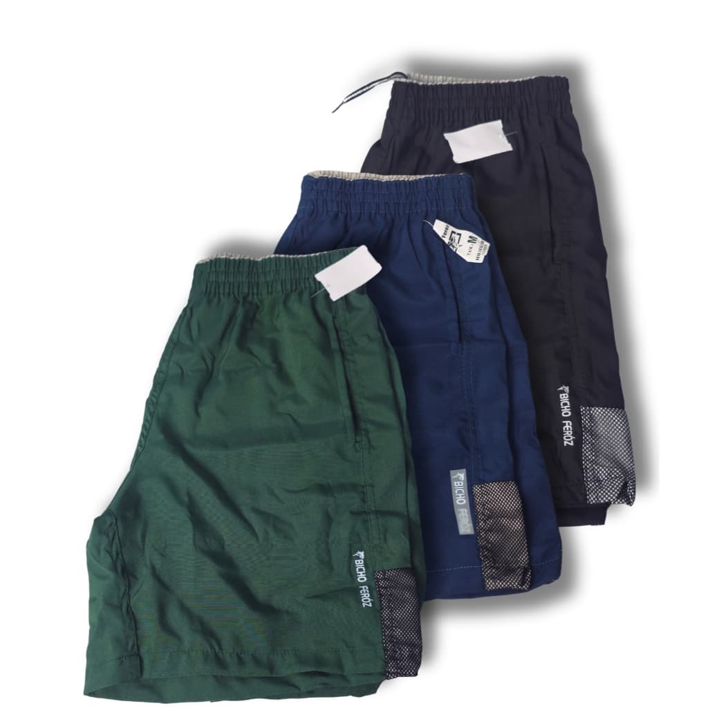 Kit 3 Short Mauricinho com elastano estilo Confort Dry com short para treino