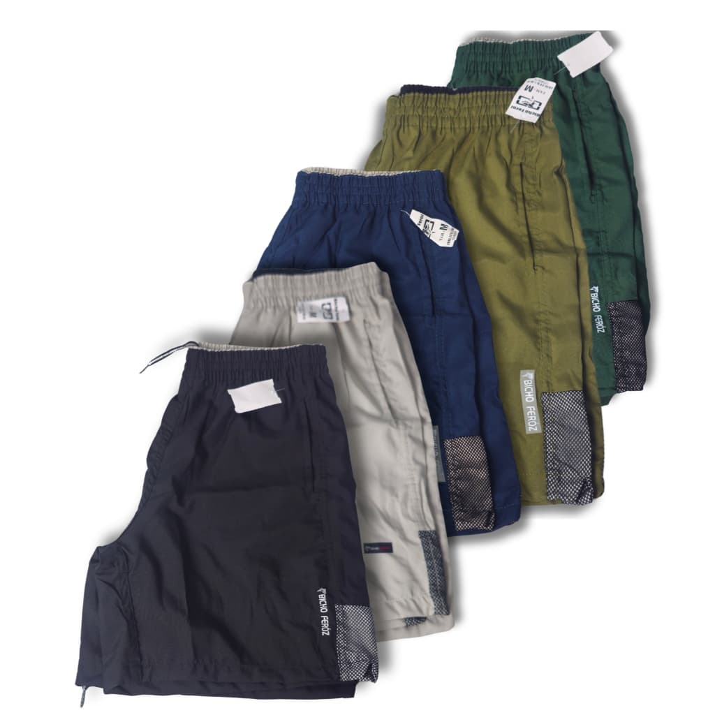 Kit 5 Short Masculino Confort Dry com elastano estilo Mauricinho moda Praia