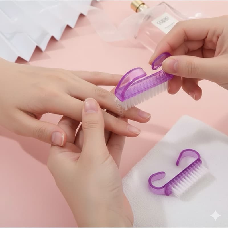 kit 2 escovinhas limpeza unhas  cuticulagem Russa no kit vai 1 grande e 1  pequena