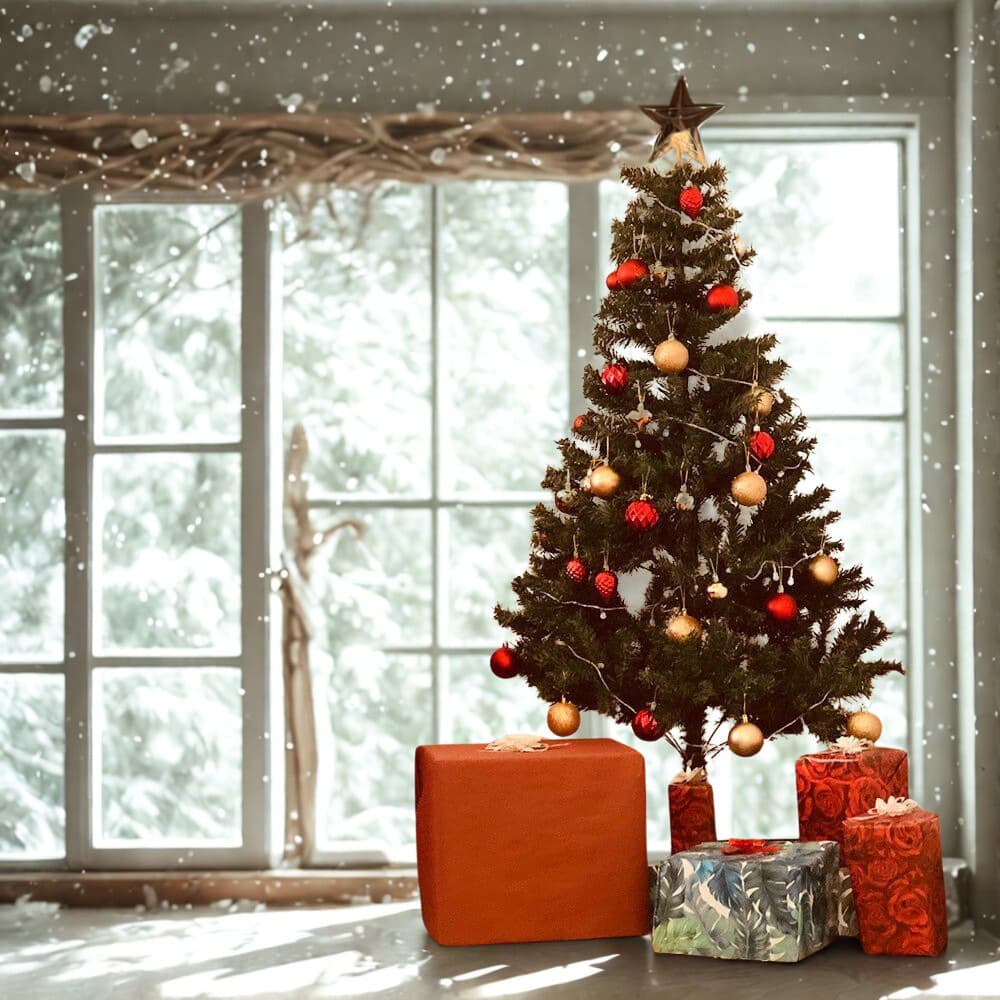 Arvore Natal Luxo 150cm com 380 Galhos Pé de Ferro Sodalita Decoração