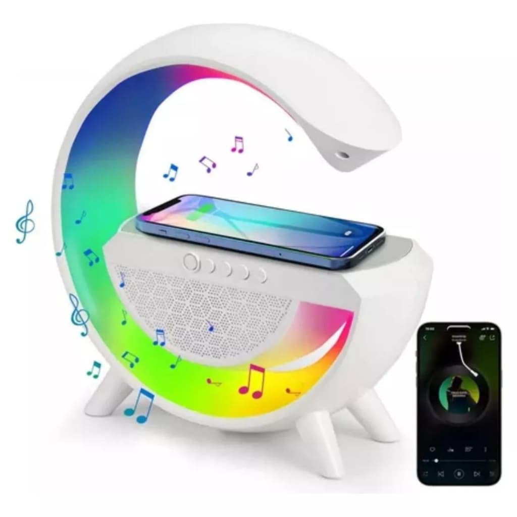 Luminária G Speaker Bluetooth com Caixa de Som e Carregador