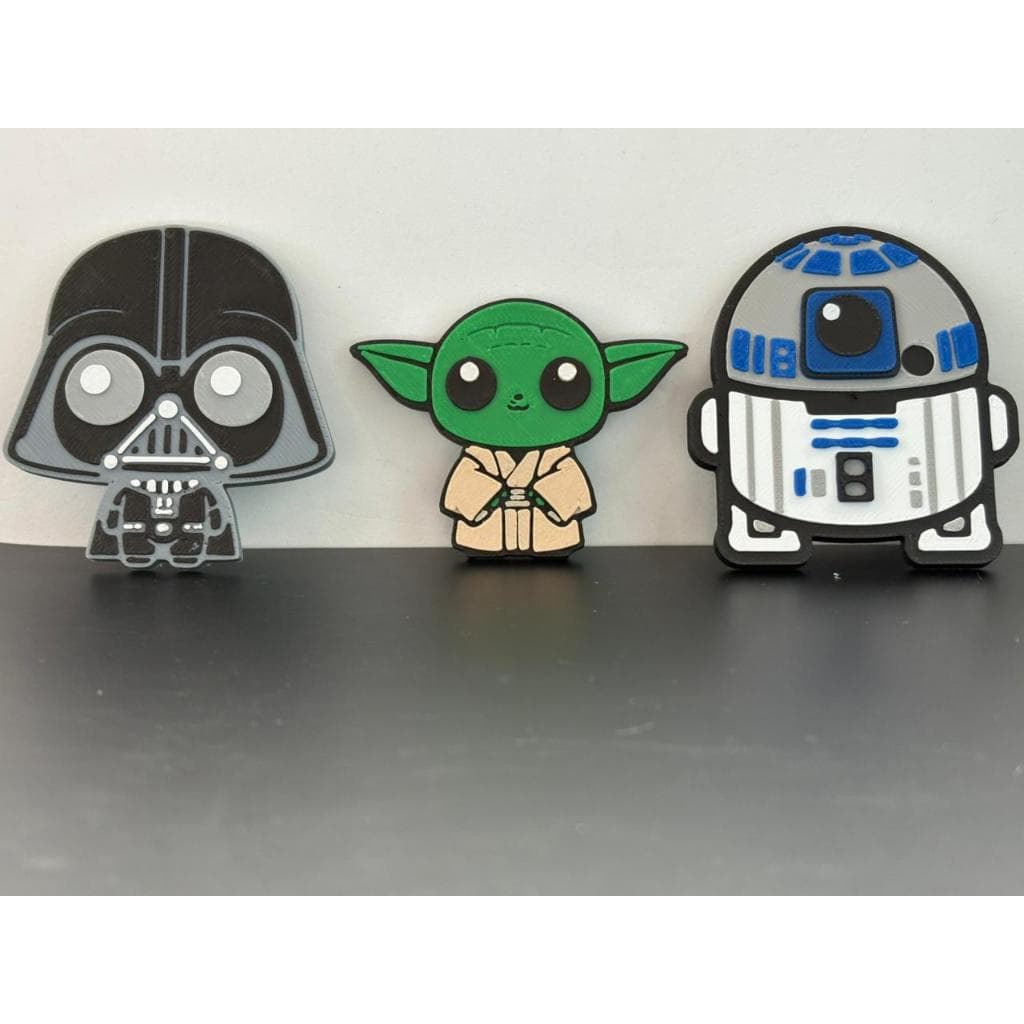 Ímãs Star Wars – Darth Vader, Yoda e R2-D2