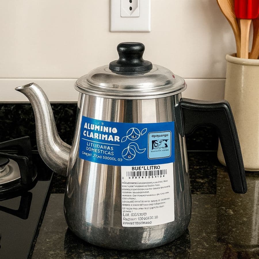 Bule Alumínio multiuso Café e Chá Com Tampa 1Litro /600ml Clarimar