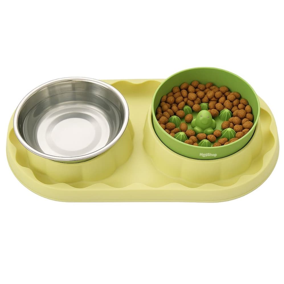 Comedouro bebedouro duplo anti-formigas Tigela aço inox para Cães e gatos pets
