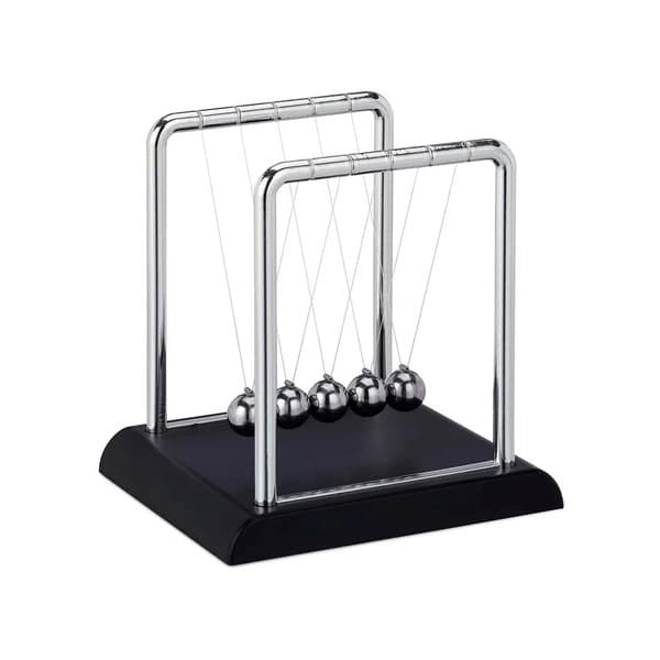 Pêndulo de Newton Decorativo para Enfeite e Decoração Mesa Sala Escritório 9x7,5CM