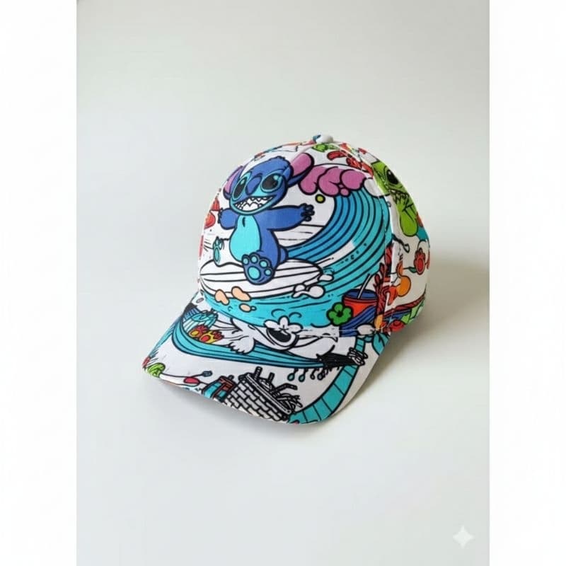 Boné infantil para colorir em modelos variados.