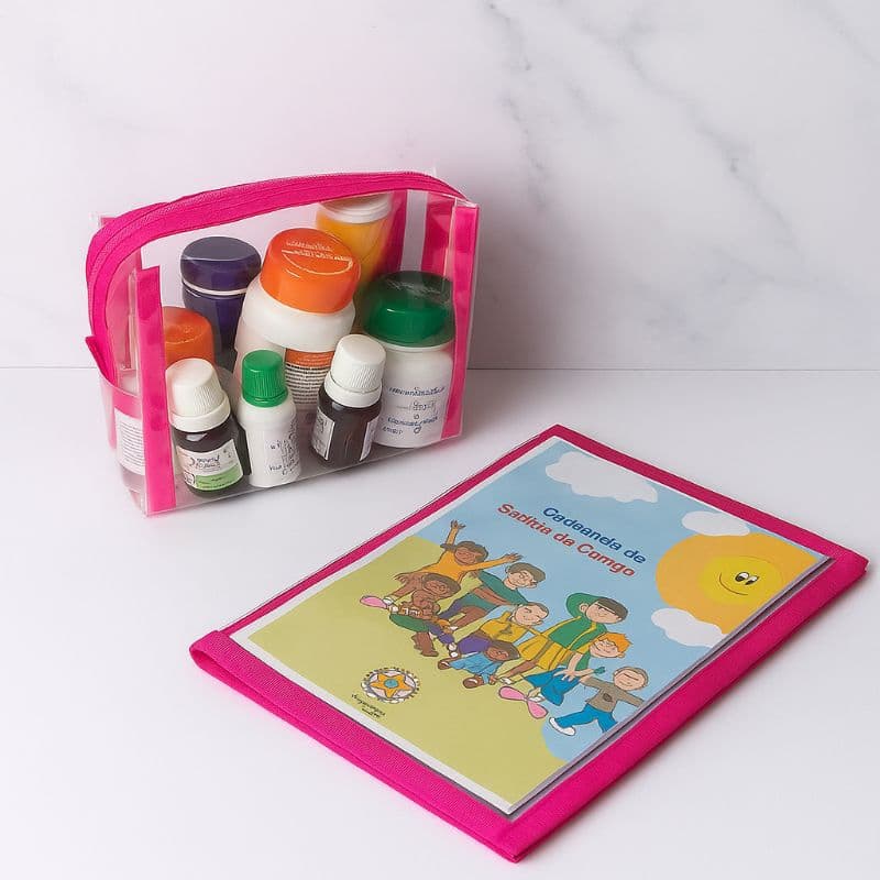 kit com 2pcs de nécessaire e capa de caderneta de vacinação do bebê ou da gestante em plástico transparente