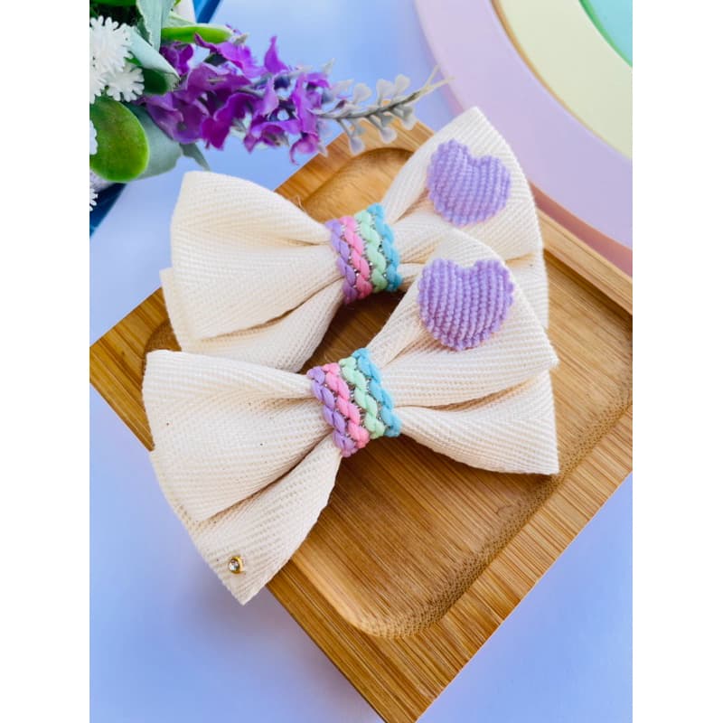 laço infantil parzinho, laço infantil com coração, menina, acessório infantil
